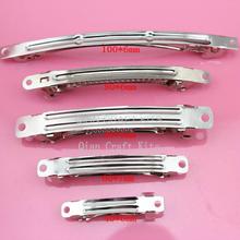 100pcs Sizes(35mm-100mm) Silver Tone French Hair Barrette Clips Findings,metal Hair Clips Findings 2024 - buy cheap