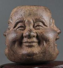 Продуманная китайская декоративная ручная деревянная статуя буддизма с четырьмя лицами 2024 - купить недорого