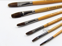 6pcs/Set Hazel shape Wild Boar Bristle Birch rod paintbrush pen oil paint brush artists Drawing Art Supplies water color brush 2024 - buy cheap