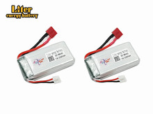 2 шт./компл. 7,4 V 2500mAh 903462 Lipo батарея 12423 12428 для Wltoys 12423 12428 гусеничный автомобиль батарея 7,4 V 25c литиевая батарея 2024 - купить недорого