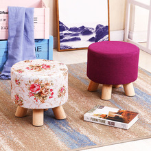 28x28cm Countryside Round Wood Stools Washable Taboret Bedroom Makeup Chair Home Furniture Footstool Dining Beach Pouf Ottoman 2024 - buy cheap