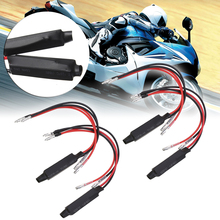 Mayitr 4 pçs 12 v preto universal motocicleta led sinal de volta indicador resistor adaptador moto blinker led resistor carga 2024 - compre barato