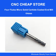 5pcs 4mm High Quality Carbide HRC55 CNC Router Bits Four 4 Flute End Mill Milling Cutter Tools 4*4*10*50mm 2024 - buy cheap