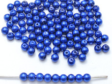 500 Pcs 6mm Faux Pérola Redonda Beads Azul Imitação de Pérolas de Plástico 2024 - compre barato
