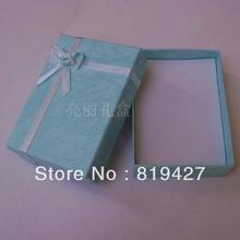 24 ps/lote azul 8 * 11 cm jóias Set colar / brincos / anel caixa de jóias caixa de presente embalagem 2024 - compre barato