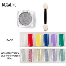 ROSALIND Nail Glitter Holographic Dust Sequin Bling Silver Color Soak off Manicure Decoration Nail Art Gel Nail Polish Powder 2024 - buy cheap