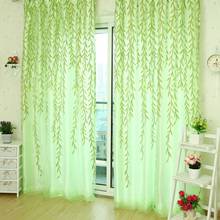 Home Textile Tree Willow Curtains Blinds Voile Tulle Room Curtain Sheer Panel Drapes for bedroom living room kitchen Home Decor 2024 - buy cheap