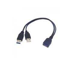 USB 3.0 Fêmea para Dupla USB Macho Y Extensão Cabo De Dados De Energia Extra para 2.5 "Disco Rígido Móvel 2024 - compre barato