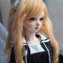 BJD Doll Hair Wig 1/3 1/4 1/6 SD Doll Wig Wire Fashion Blonde Big Wavy Toy Hair 2024 - buy cheap