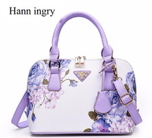 HANN INGRY Blue & White Porcelain Printed Women's Bag Hand-Held Slanting Shell Package Retro-ancient Ethnic Style PU Bag H211D 2024 - buy cheap