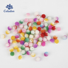 100 unids/lote de cuentas de Bayberry de doble Color, cuentas de perlas de imitación ABS, redondas, sueltas, aptas para Europa, abalorio para fabricación de joyas Diy 2024 - compra barato