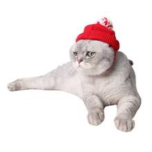 Зимняя шапка для собак, шапки для кошек и собак, Рождественский костюм, шапки, теплая собака, шляпа для животных, шерстяные шаровые колпачки для ухода за животными 2024 - купить недорого