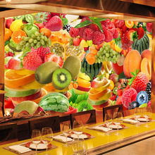 Custom Any Size Wallpaper 3D Fresh Fruit Mural Restaurant Cafe Fruit Store Backdrop Wall Decor Modern Creative Mural Wall Papers 2024 - buy cheap