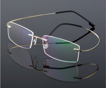 classic ultra-light rimless Optical frame men women Titanium Alloy eyeglasses frame Myopia Prescription glasses frames 2024 - buy cheap