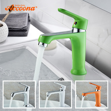 Accoona Colorful Basin Faucet Tap Mixer Finish Brass Vessel Stylish Sink Water Bathroom Faucets Chrome Modern Waterfall Faucets 2024 - buy cheap