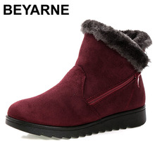 BEYARNE women winter shoes women's ankle boots the new 3 color fashion casual fashion flat warm woman snow boots free shipping 2024 - buy cheap