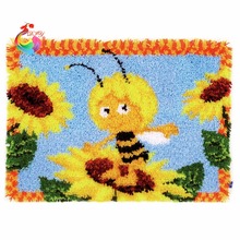 Kit de alfombra de ganchillo sin terminar, Kit de alfombra de hilo para alfombra de aguja de lengüeta, bordado para alfombras, conjunto de alfombra con imagen de abeja, 2016 2024 - compra barato