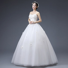 Bealegantom-vestido de noiva 2019, traje de casamento com renda branca, amor, com contas, laço grande, tamanho 2 a 10 unidades 2024 - compre barato