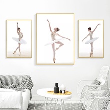 Nordic Poster Art Print Graceful Ballet Dance Wall Art Pictures For Living Room Beautiful Girl Canvas Painting Bedroom Decor 2024 - buy cheap