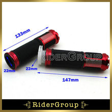7/8" 22mm Red Aluminum Rubber Handle Grips ATV Quads Pit Dirt Bike Gas Motorized Bicycle Push Bike 2024 - buy cheap