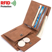 Fashion 2019 RFID Men Wallets Mens Wallet with Coin Bag Small Money Purses New Design Dollar Slim Purse Money Clip Wallet 2024 - buy cheap