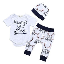 New Arrivels Casual Toddler Newborn Baby Boy Tops Romper Little Man Pants Hat Outfits Clothes 2024 - buy cheap