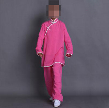 Детская и взрослая льняная одежда для единоборств pinkgreen/red/blue wudang kung fu wushu taijiquan Униформа Тай Чи костюмы 22 цвета 2024 - купить недорого