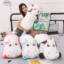 Novo bonito 50cm 70cm grande vaca brinquedos de pelúcia criativo dormir de volta almofada sofá carro travesseiro macio dos desenhos animados animais recheados bonecas presentes 2024 - compre barato