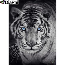 DIAPAI 100% taladro cuadrado/redondo completo 5D DIY pintura de diamante "Animal Tigre" bordado de diamantes punto de cruz decoración 3D A19038 2024 - compra barato