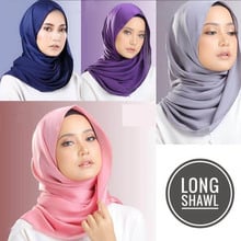 Women Smooth Matt Color Satin Scarf Shawl Plain Solid Satin Hijab muslim women headscarf long scarves/pashmina 30 color 2024 - buy cheap