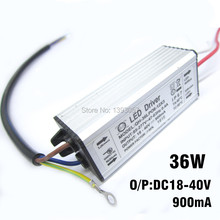 Fonte de alimentação para holofote, driver de corrente constante à prova d'água ip67, dispositivo led de 18w, 30w, 36w, para iluminação