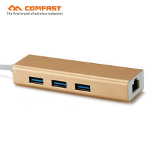 USB Ethernet USB 3,0 2,0 в RJ45 концентратор для ноутбука Type-c/Windows/MAC book/Linux Ethernet гигабитный адаптер Сетевая карта USB Lan 2024 - купить недорого