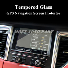 Закаленное стекло для защиты экрана GPS-навигатора для Porsche Macan 2014-2016, автомобильные аксессуары, украшение интерьера автомобиля 2024 - купить недорого