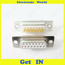 Conector doble chapado en oro 3U, DB15, hembra, VGA, d-sub, 2, 15 Pines, Conector de soldadura, 100 Uds. 2024 - compra barato