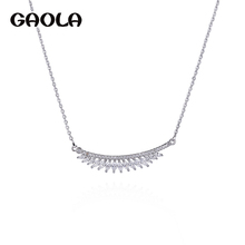 GAOLA Vintage Plant Pendants Necklace Silver Color Cubic Zirconia Jewelry For Women Accessories GLD1180 2024 - buy cheap