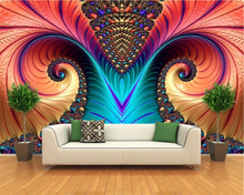 Beibehang Custom 3d wallpaper photo mural art abstract pattern color carved TV background wall papers home decor papel de parede 2024 - buy cheap