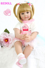 60cm Silicone Reborn Doll Realistic 24inch Vinyl Toddler Princess Girls Babies Toy Fashion Gift Bebe Alive Kids Boneca 2024 - buy cheap