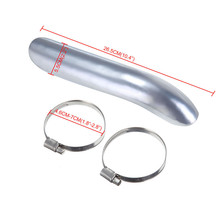 Chrome Steel Heat Shield Curve Plain Exhaust Muffler Cover Fit For Honda Kawasaki Harley 2024 - buy cheap