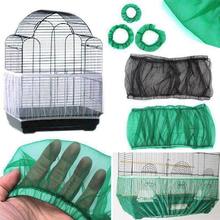 Hecho de fácil limpieza de Nylon tela aireada malla jaula de pájaro cubierta falda protector atrapasemillas pájaro suministra productos para mascotas 2024 - compra barato