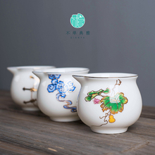 Ceramic Gold Fair Cup Household Enamel White Porcelain Cha Hai GongdaoTeacup Kung Fu Teaware Tea Ceremony Accessories 2024 - buy cheap