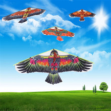 1 pçs 102*45cm grande plana águia pássaro pipa crianças windsock brinquedos ao ar livre pano de jardim sem fio cor aleatória 2024 - compre barato