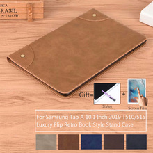 Чехол-книжка в стиле ретро для Samsung Galaxy Tab A 2019 SM-T510 SM-T515 T510 T515 чехол-подставка для планшета Tab A 10,1 '2019 2024 - купить недорого