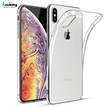 Ascromy для iPhone Xs Max прозрачный чехол Прозрачный Бампер TPU чехол для телефона iPhone X XR 5 5S SE 6 6s 7 8 Plus Coque 2024 - купить недорого