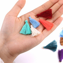 50-200Pcs Color Mini Tassel Fringe Pendant DIY Party Hanging Ring Cords Tassel Trim Garments Curtains Jewelry Decor Tassels Lace 2024 - купить недорого
