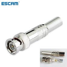 ESCAM 10 Pcs/lot BNC Connector Male for RG-59 Coaxical Cable, Brass End, Crimp, Cable Screwing, For CCTV Camera Surveillance Kit 2024 - buy cheap