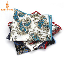 Paisley Printed Handkerchief Wedding Hanky for Mens Suit Pocket Square Casual Business Tie Set Handkerchiefs 25*25 cm Towel 2024 - buy cheap