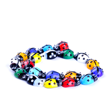 19 Pcs/Pack Colors Mixed Ladybug Shape Pattern Beads Lampwork Glazed Glass Beads For DIY Jewelry Making Necklaces Bracelets 2024 - buy cheap