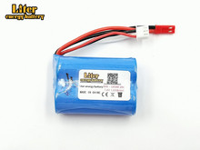 Lipo-bateria para helicóptero, 7.4 v, 1300 mah, 20c, para mjx, t10, t11, t34, hq 827, 871, controle remoto, 7.4 v, 1300 mah, 18500 brinquedo 2024 - compre barato