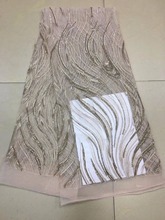 Высококачественная африканская кружевная ткань с блестками Jolin-43018 вышитая французская сетчатая ткань для шитья платья 2024 - купить недорого