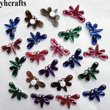 100PCS/LOT,3D dragonfly plastic stickers Garden ornament Plant decoration Home decals Kids toys Kindergarten crafts DIY toys OEM 2024 - buy cheap